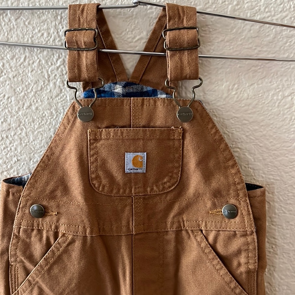 Carhartt kids Cancas Flannel Bib Overall